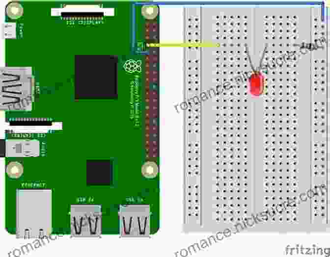 Circuit Diagram Of A Simple LED Blinking Circuit Using A Raspberry Pi Raspberry Pi Electronics Projects For The Evil Genius