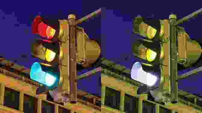 Image Of Traffic Lights As Seen By A Person With Colorblindness The Island Of The Colorblind